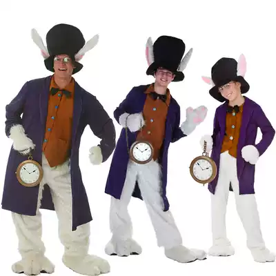 Children's Day Halloween stage costume children adult COS Alice in Wonderland alarm clock rabbit costume