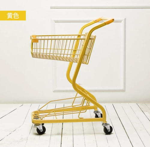 Реквизит для фотографии, детская корзина для покупок, двухэтажная розовая тележка