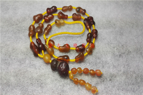 Mongolia Alxa Gobi Agate Gobi Stone Natural Candied Gourd Good Luck Longevity and Good Luck Necklace No. 4