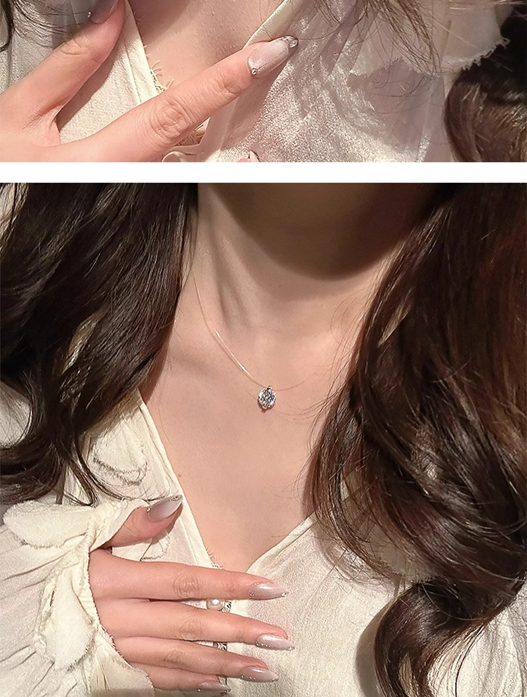 Серебряное ожерелье 南风歌可佩戴的诗歌《人鱼之泪》项链莫桑钻吊坠s925银小众礼物 Wind song