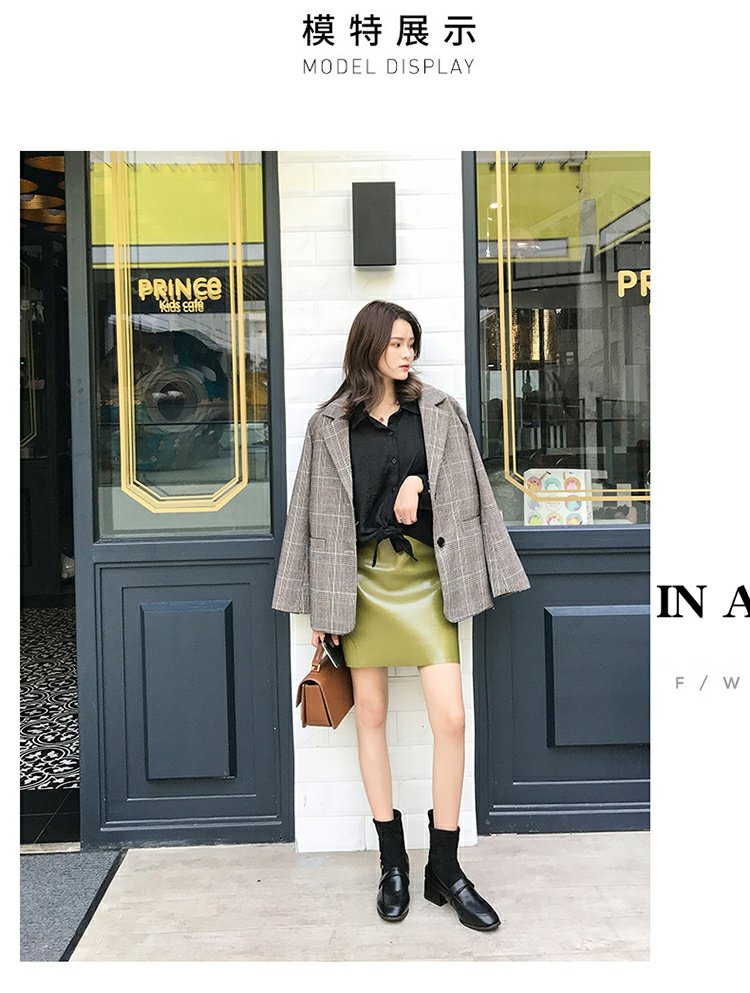 Martin boot nữ 2018 mới Anh gió hoang dày với bốt ngắn nữ mùa thu và khóa thắt lưng mùa đông với bốt nữ ống ngắn bốt ngắn cổ