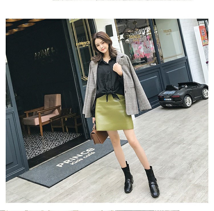 Martin boot nữ 2018 mới Anh gió hoang dày với bốt ngắn nữ mùa thu và khóa thắt lưng mùa đông với bốt nữ ống ngắn bốt ngắn cổ