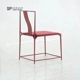 Новый китайский корпус чайных комнат дизайнер седло кожа чайный стул Итальянский минималистский металлический главный стул Домашний гостиная гостиная одно кресло