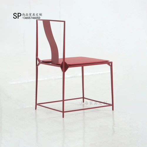 Новый китайский корпус чайных комнат дизайнер седло кожа чайный стул Итальянский минималистский металлический главный стул Домашний гостиная гостиная одно кресло