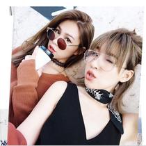 Flat Mirror New Stars The Same Glasses Fashion Temperament Men Sunglasses Male and female sunglasses Anti-UV glasses