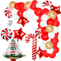 Christmas Aluminum Foil Crutch Crutches Cane Inflatable Candy Aluminum Film Festival Party Outdoor Decoration Scene Placement Bar