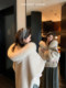 MUKOK fox fur collar + cuffs gold hooded cloak double-sided woolen loose coat for small women