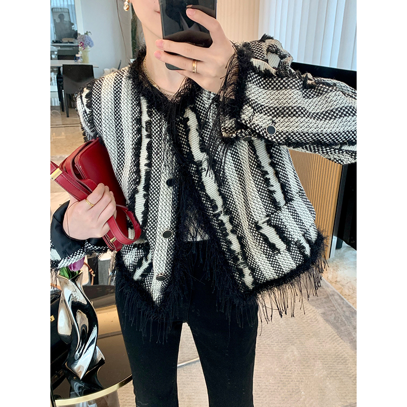 MUKOK Rough Strip Little Fragment Short Costume 2022 New Flow Su Class Small Su Su Top