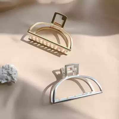 Korean hairpin semicircle simple retro plate hair large bat