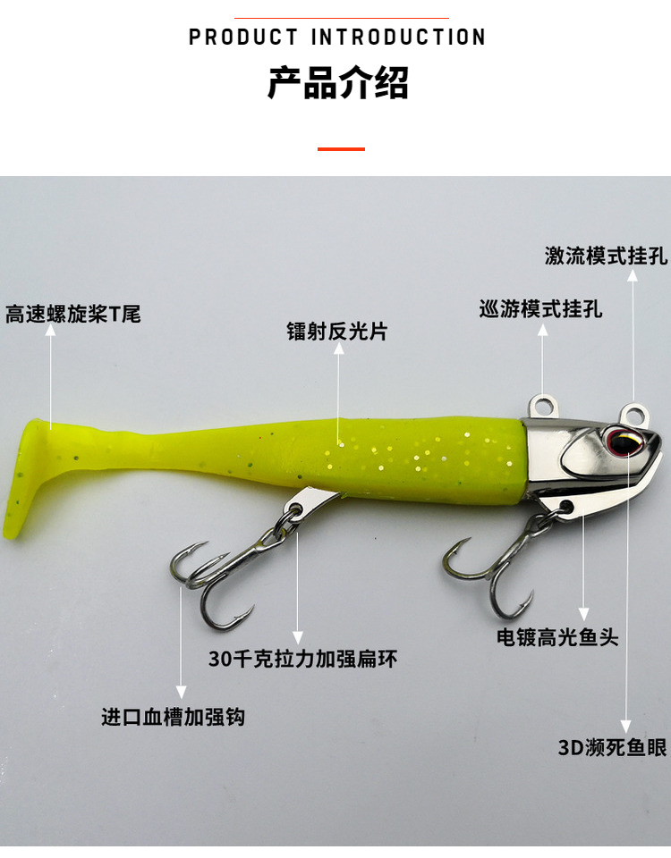 5 Colors Paddle Tail Fishing Lures Soft Plastic Baits Bass Trout Fresh Water Fishing Lure