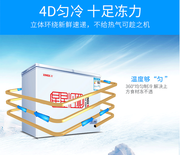 Tủ đông XINGX / Star BD / BC-210HEC Tủ đông nhỏ Nhà nhỏ thương mại nhiệt độ một phòng - Tủ đông tủ đông sanaky 5699hy3