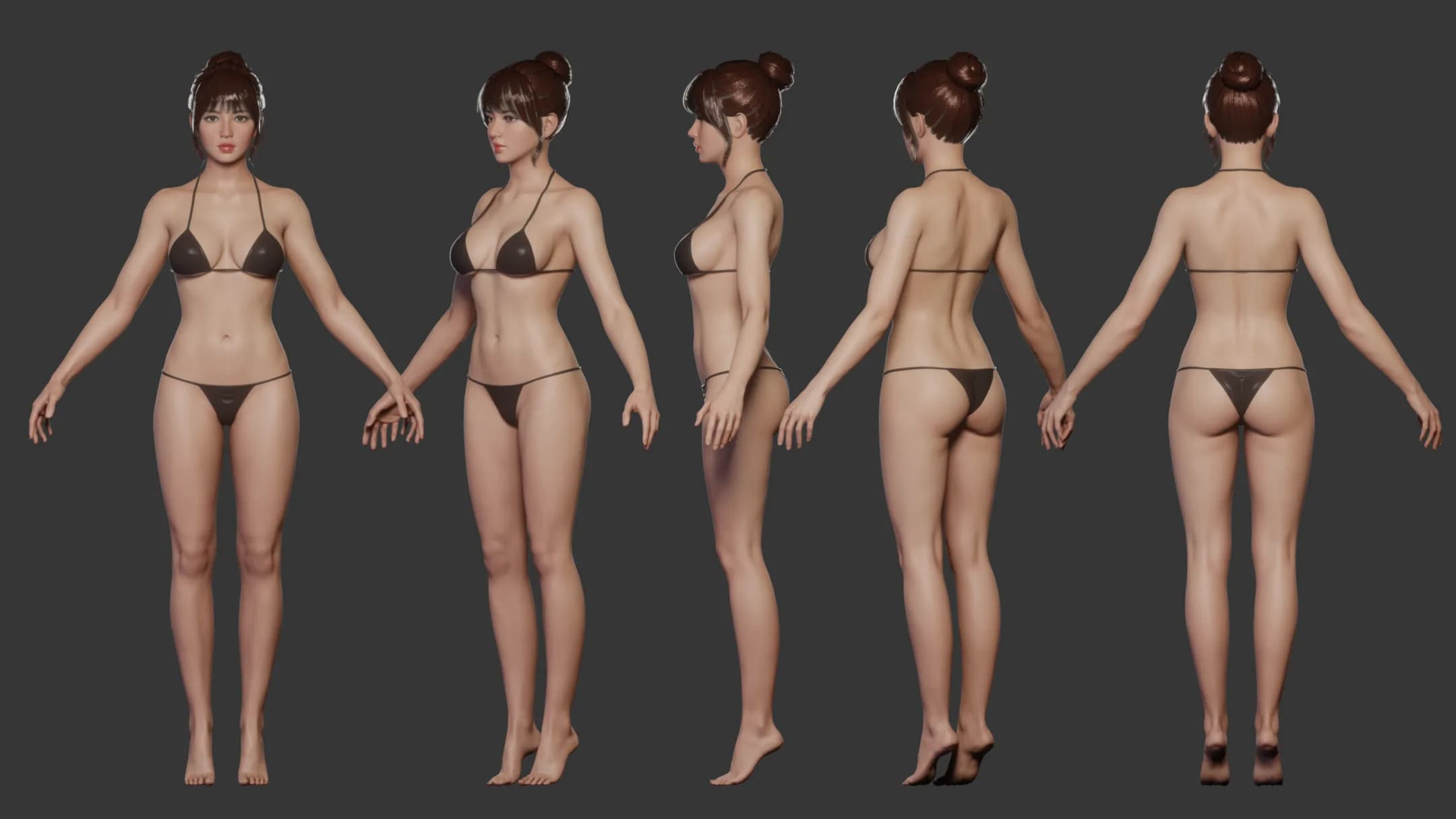 Blender模型|逼真女性角色3D模型 Joy Asian Female Rigged v1.4