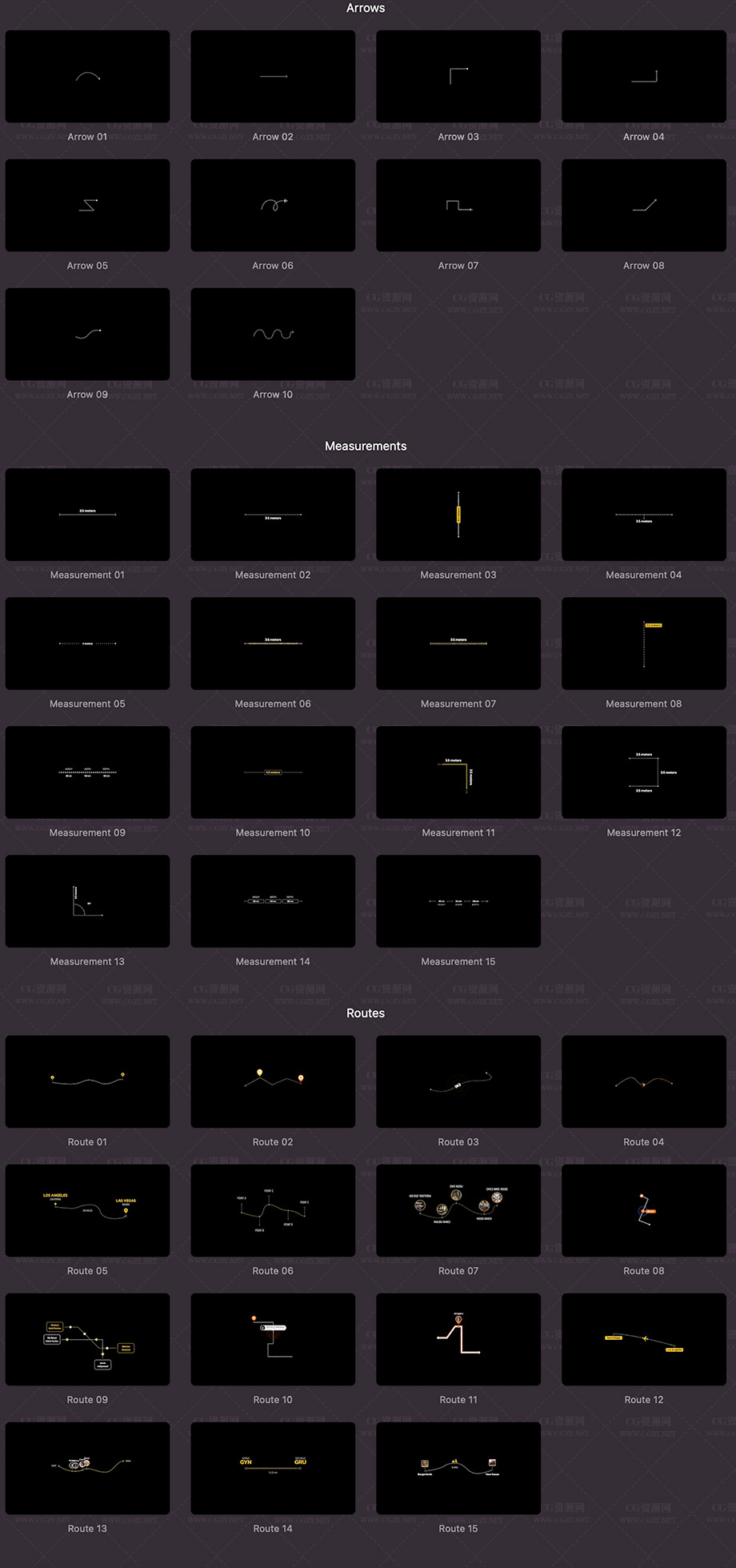 FCPX插件|40个旅行路线图动画 Lines and Routes