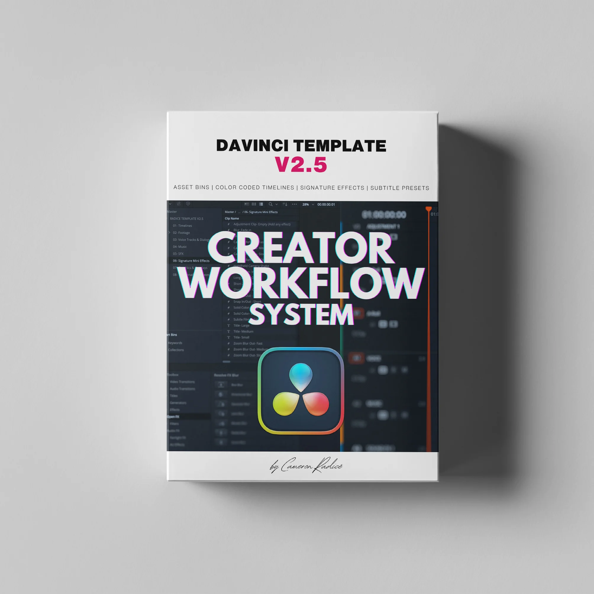 达芬奇短视频剪辑工作流预设模板 The Creator Workflow Template for DaVinci Resolve V2.5 + Exclusive Mini Course 达芬奇短视频剪辑工作流预设模板 The Creator Workflow Template for DaVinci Resolve V2.5 + Exclusive Mini Course