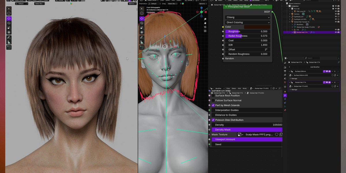 Blender角色发型头发资产插件 Globalhair V1.0.0 – For Any Character – Hair Library image_processing20251113-2-xq4w44.jpg