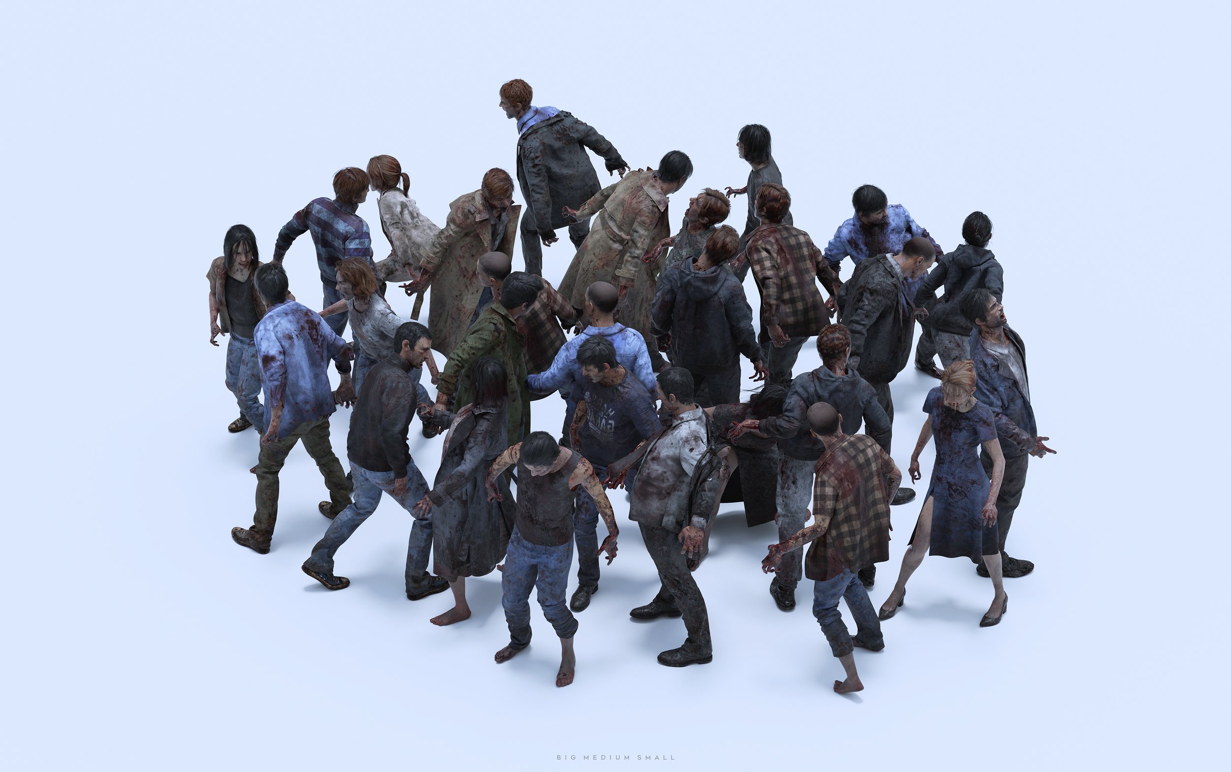 Blender/Unreal/FBX/OBJ末日病毒感染丧尸人群角色3D模型 BigMediumSmall – Infected 10020.jpg