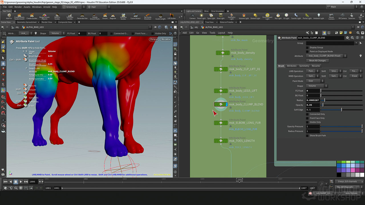 中英文字幕-Houdini动物毛发模拟阿诺德渲染教程 Fantasy Creature Grooming in Houdini 10009.jpg