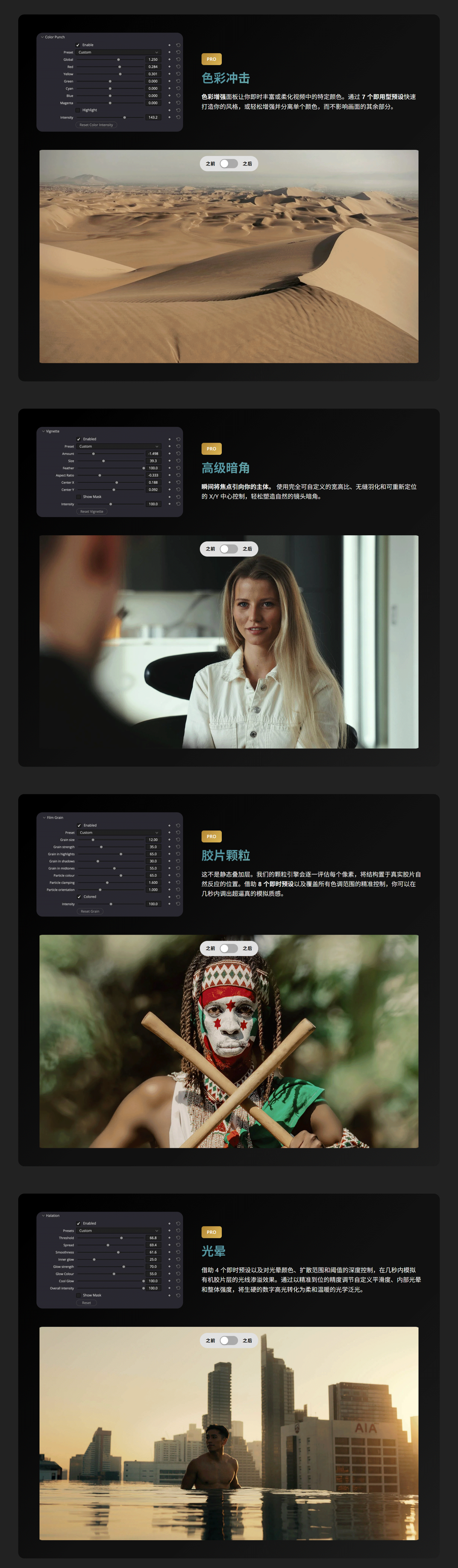 达芬奇/AE/PR调色插件-一键电影级色彩分级工具 ToneLab Chroma Pro V0.3.0 Win 546_09.gif