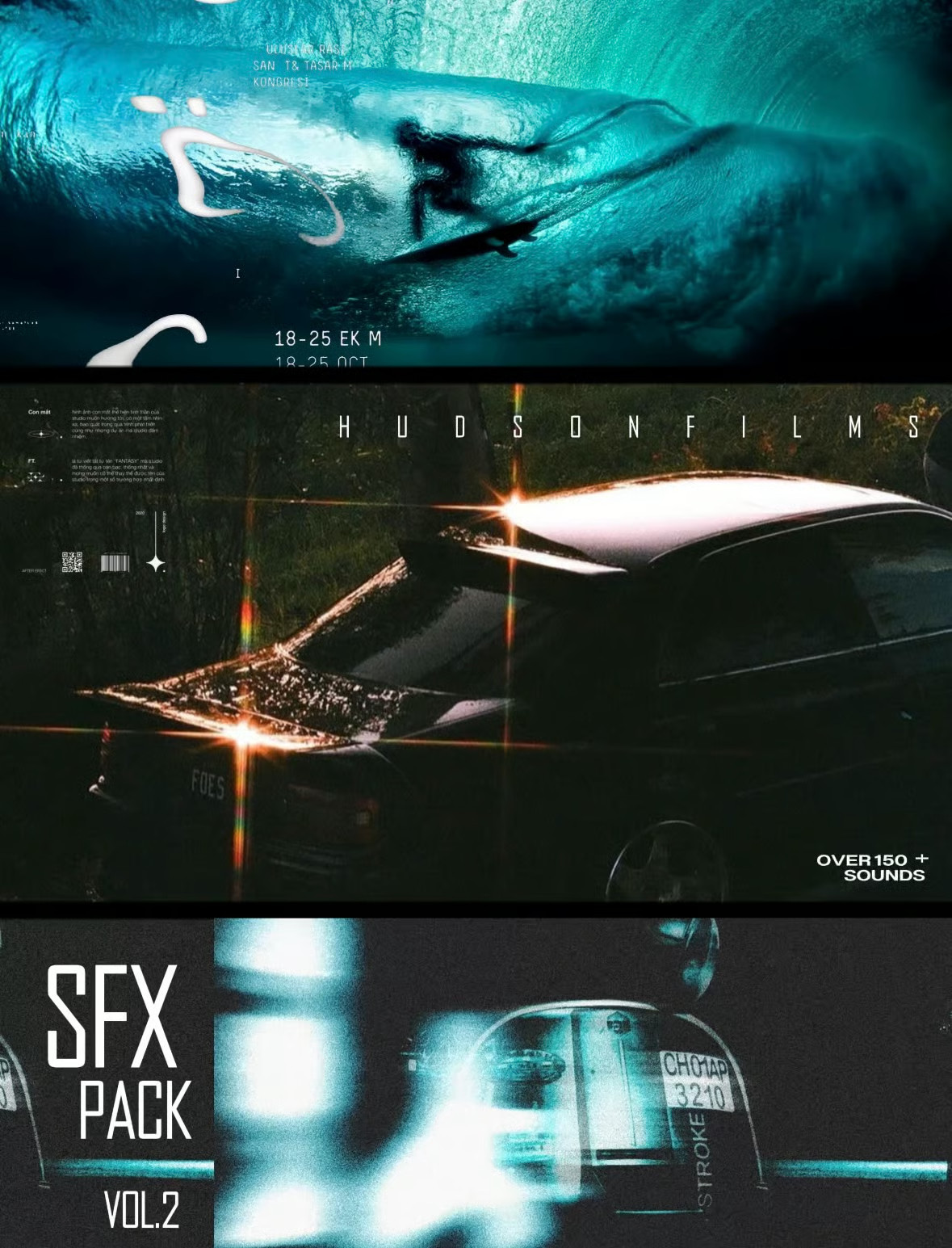 235个短视频混剪电影音效素材包 Hudsonfilms SFX Pack Vol. 2 (中英文名称)