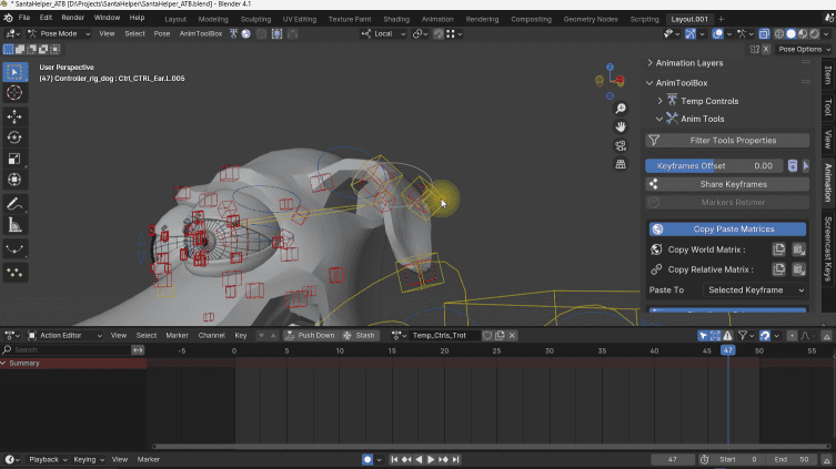 Blender动画编辑运动轨迹绑定控制插件 Animtoolbox V0.1.6 keyframe_offset_order.gif
