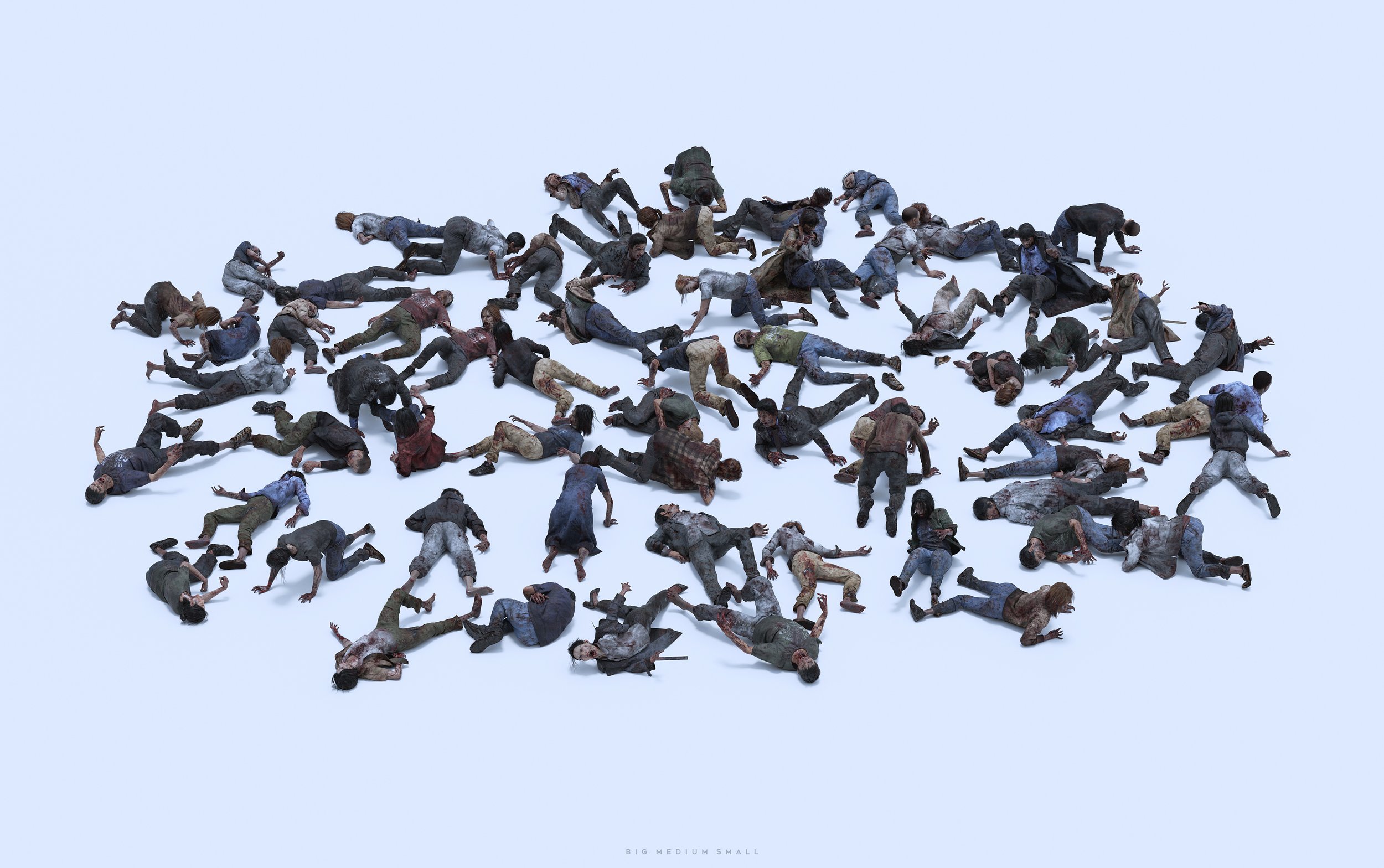 Blender/Unreal/FBX/OBJ末日病毒感染丧尸人群角色3D模型 BigMediumSmall – Infected 10017.jpg