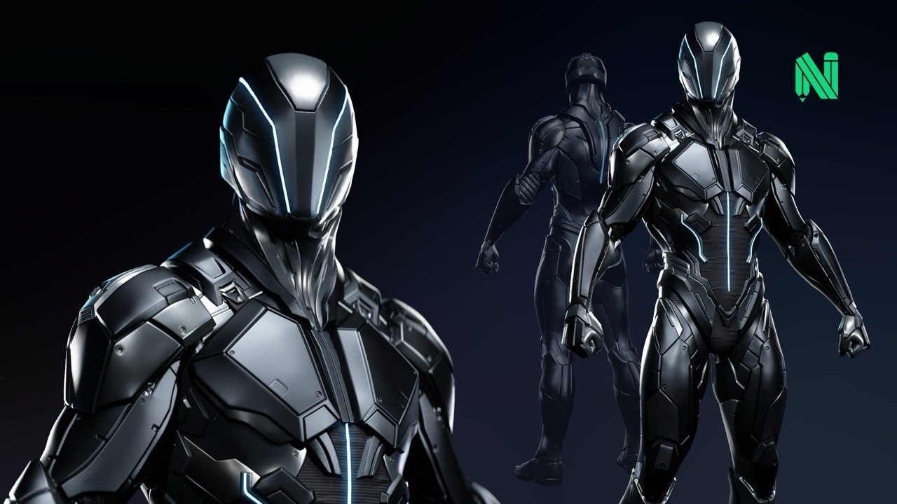 中英文字幕-科幻机甲角色硬表面建模雕刻进阶教程 Hard Surface Character Sculpting In ZBrush