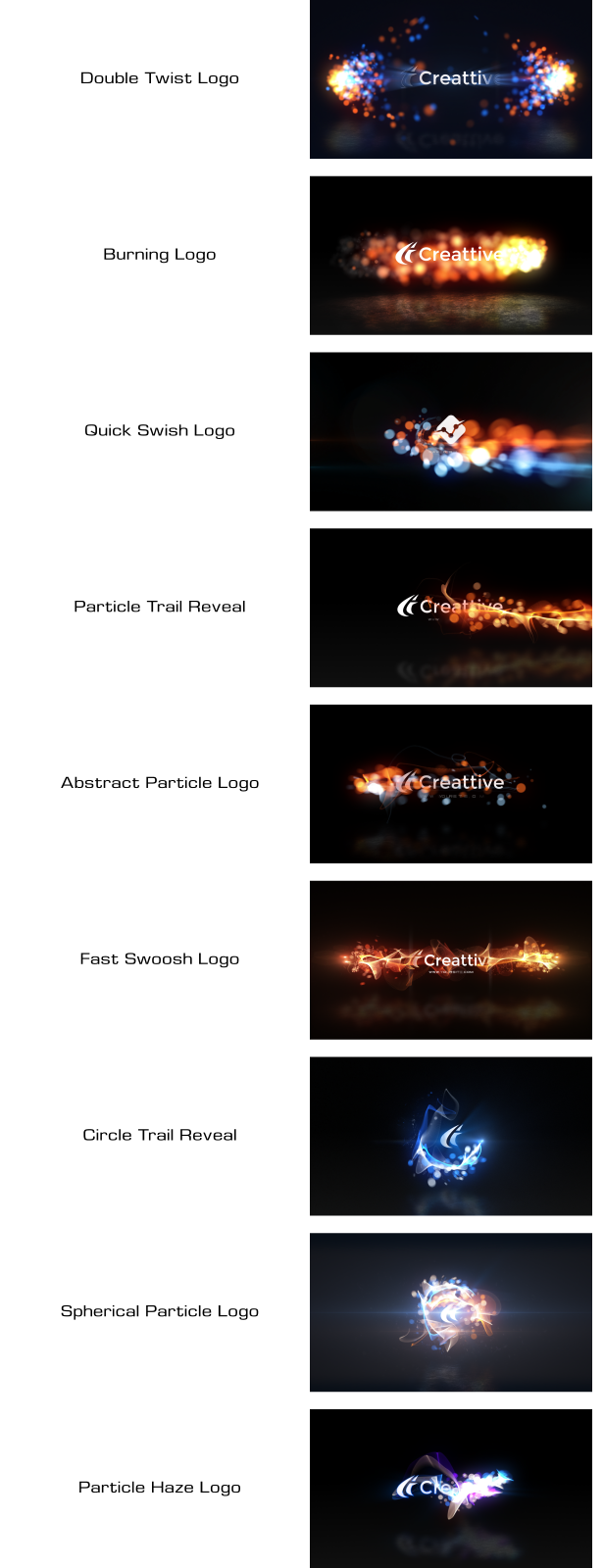 AE模板|9种能量粒子消散LOGO标志展示动画 Quick Logo Sting Pack 07: Energetic Particles AE模板|9种能量粒子消散LOGO标志展示动画 Quick Logo Sting Pack 07: Energetic Particles