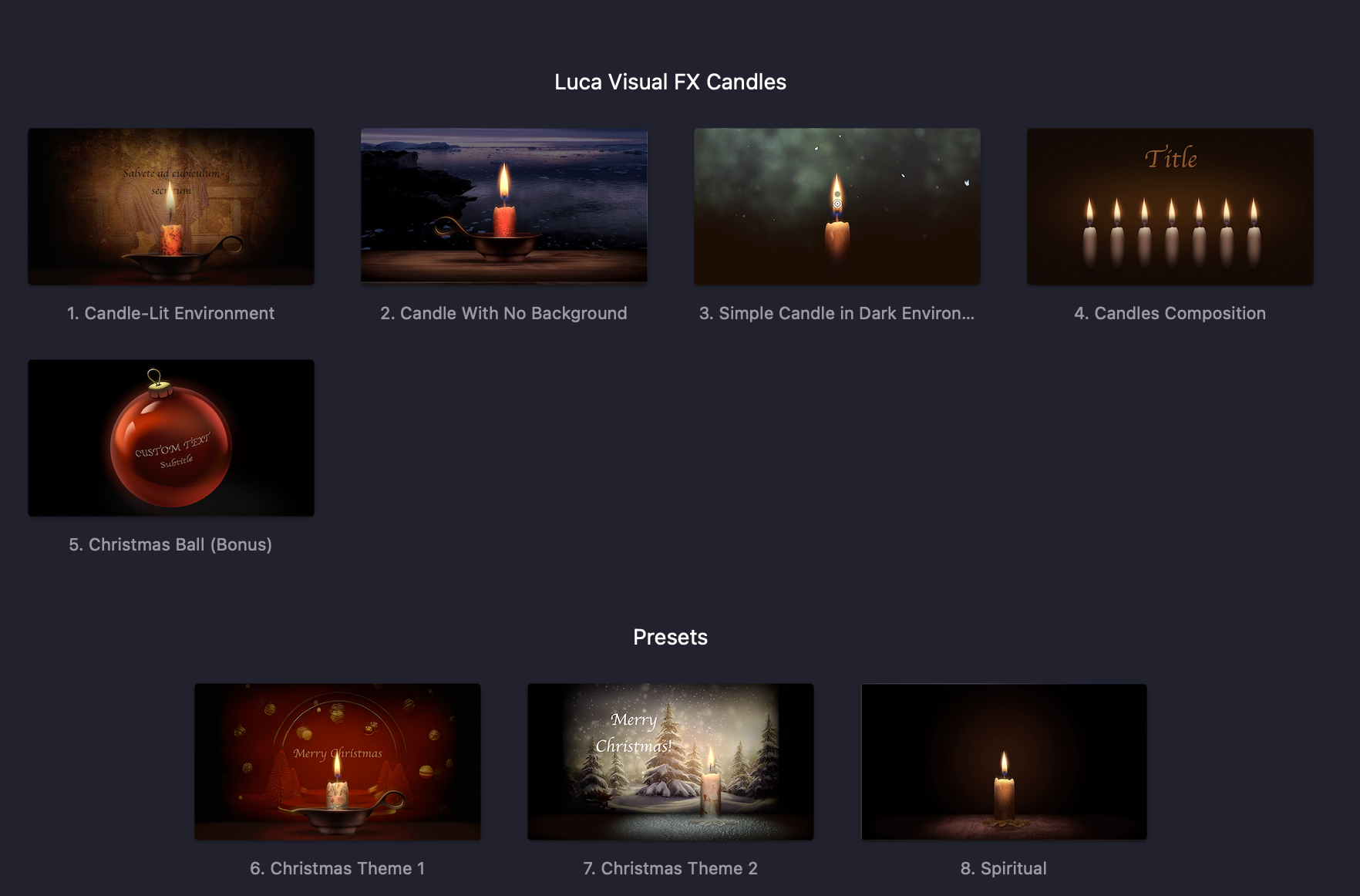 中英双语-FCPX插件|蜡烛动画场景视觉特效生成器 Candles