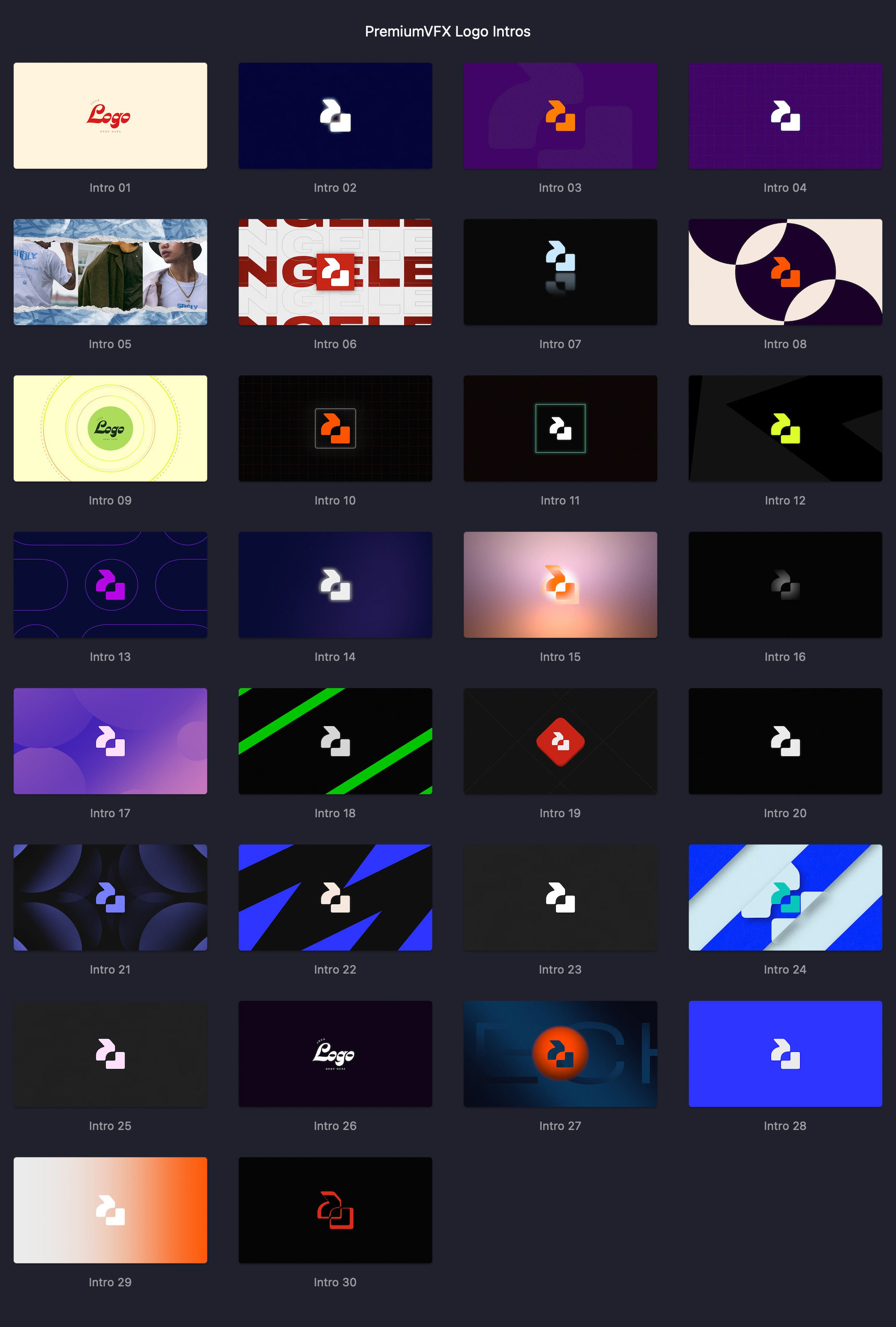 中英双语-FCPX插件|30个视频开场LOGO标志动画 Logo Intros
