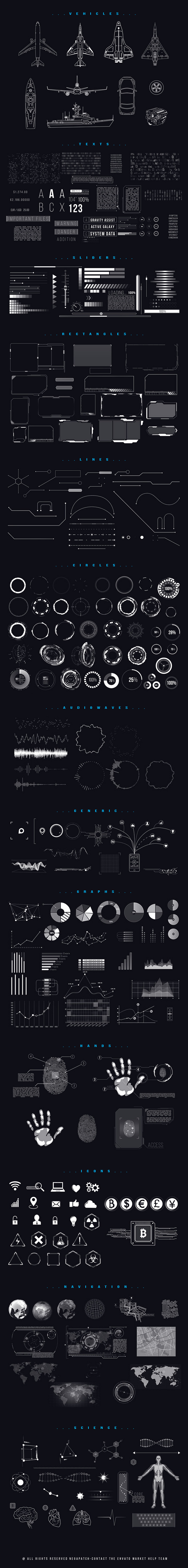 AE/PR模板|300组科技感UI界面信息数据HUD元素动画包(含音乐素材) HUD UI Pack V2 AE/PR模板|300组科技感UI界面信息数据HUD元素动画包(含音乐素材) HUD UI Pack V2