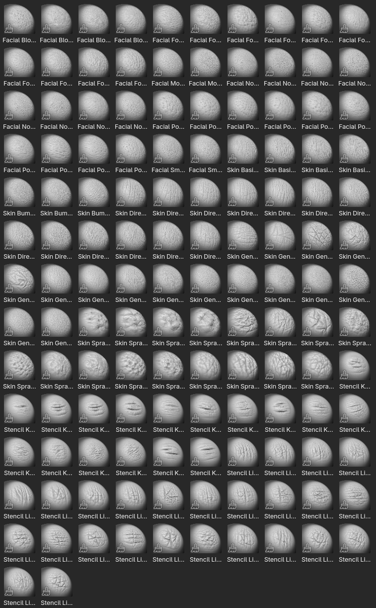 Blender高质量皮肤岩石木材雕刻笔刷资产预设 Sculptors Toolbox – Ultimate Brushes | Ultimate Collection Skin.png