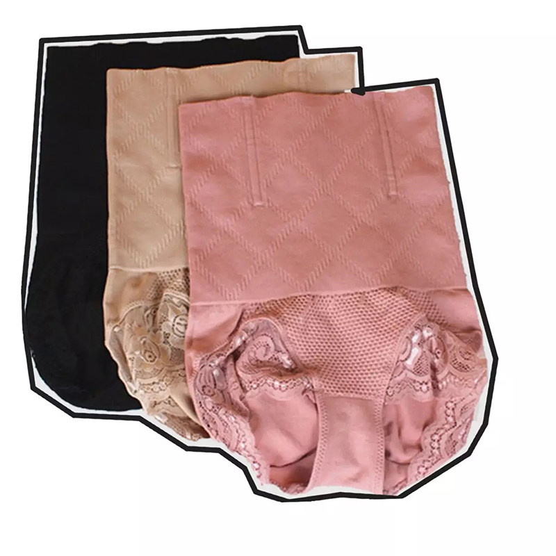 Hitong is large size and fat mm high waist conspicuity slim collection of hip and hip pants female lace girds waist pants to collect little belly deity