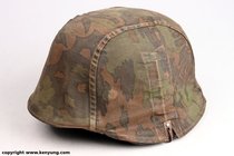  World War II German S-type camouflage helmet cover made of raw materials