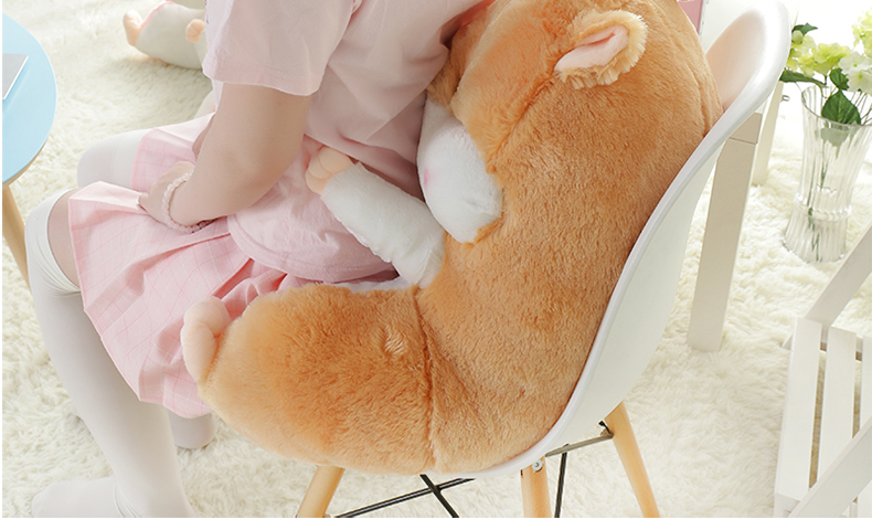 Dễ thương Hamster Ghế Tựa Lưng Car Seat Cushion Mùa Hè Sáng Tạo Napping Gối Văn Phòng Gối Vành Đai Thắt Lưng