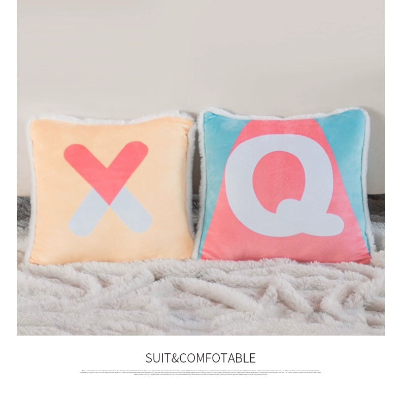 Màu sắc thư sofa đệm tựa lưng mềm mại lưới màu đỏ giường in gối gối gối không có trái tim cô gái gối tựa lưng ghế văn phòng