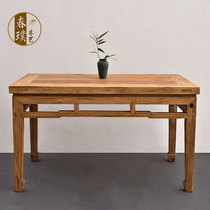 Retro Eight immortals table Solid wood square table Old elm long table Chinese desk Dining table Antique table and chair Hotel household table