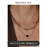 TKSTYLEACC Кольцо, дизайнерское ожерелье, изысканная цепочка до ключиц, делается под заказ, стиль, тренд сезона