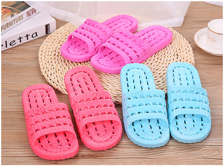 Mùa hè bị rò rỉ nhựa flip-flops trong phòng tắm, dép mát mẻ, chống trơn trượt nhà, dép tắm, nam giới và phụ nữ