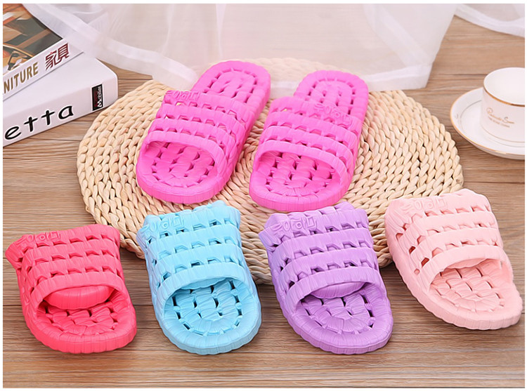 Mùa hè bị rò rỉ nhựa flip-flops trong phòng tắm, dép mát mẻ, chống trơn trượt nhà, dép tắm, nam giới và phụ nữ