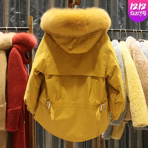 Пуховик, пальто, куртка, шапка, 2020, средней длины, большой размер