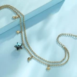 Swarovski, браслет на ногу, аксессуар, стиль, золото 14 карат