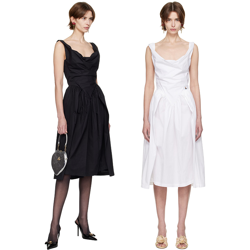 British Minimalism 25 Spring/Summer Saturn Logo Embroidery Ruched Waist Pleated Skirt Tank Top Sleeveless Dress British Minimalism 25 Spring/Summer Saturn Logo Embroidery Ruched Waist Pleated Skirt Tank Top Sleeveless Dress