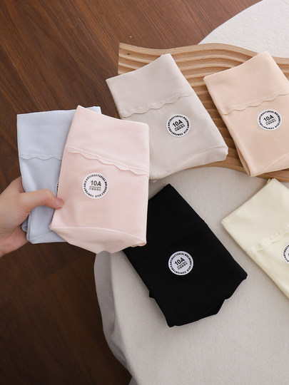 Lyocell Tencel Women's Underwear Antibacterial High-Waisted Tummy Control Extended Crotch Plus Size Seamless Briefs for Women