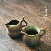 Gongdo Cup Tea Sea uniform cup coarse pottery tea set kung fu tea ceremony tea division tea accessories tea accessories Ancient Pottery Creative Department public Cup row