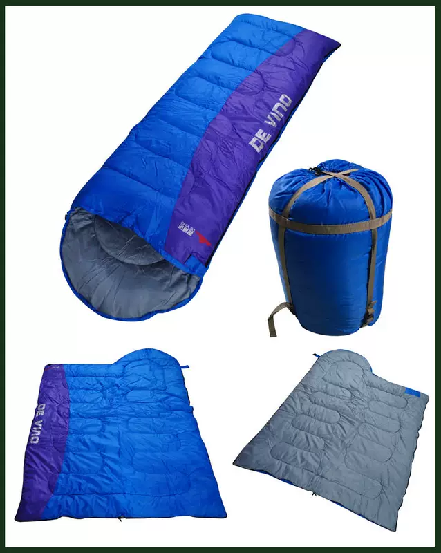 Túi ngủ người lớn cắm trại ngoài trời di động đơn mùa đông cô lập bẩn mùa đông dày lên ấm áp người lớn trong nhà - Túi ngủ
