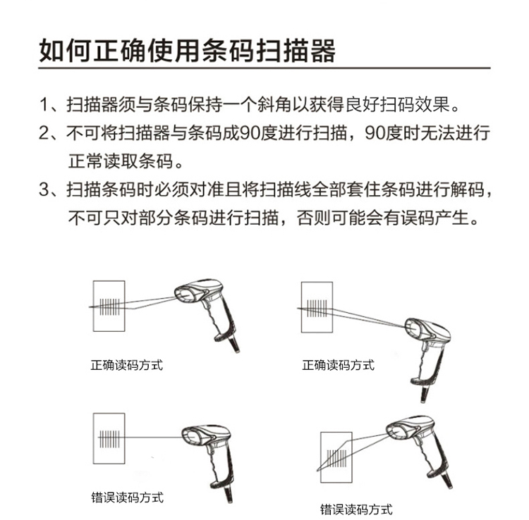 Deli 14880 Mã 1D có dây USB cắm và chơi Máy quét mã vạch Súng quét mã hàng hóa - Thiết bị mua / quét mã vạch