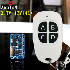 Пульт ДУ dc3.7v5v6v9v12v无线遥控开关4路1a电源通断开关超薄微型直流模块