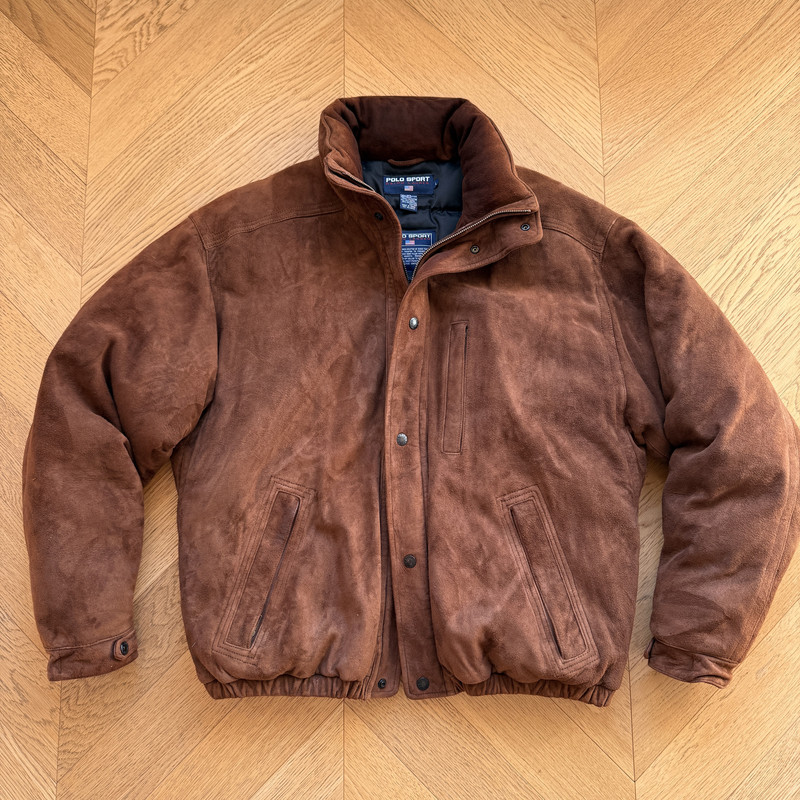 Rl Old Goatskin Suede Outdoor Sports down Jacket Jacket