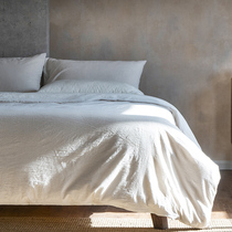 Day Style Second-generation 100% Pure Cotton Striped Washed Cotton Four Pieces Single Quilt Cover Double Quilt Cover 2M Bed Is Supplies