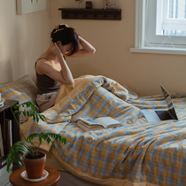 Class A mother and baby level All cotton color weave jacquard soybean summer cool quilted by air conditioning by thin summer quilt and washed by water